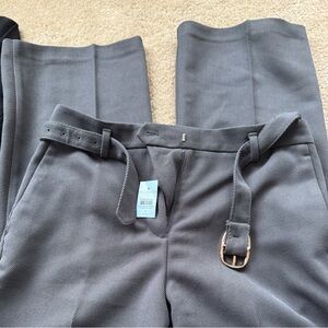 *NWT* Anne Taylor Grey Women's Belted Trouser